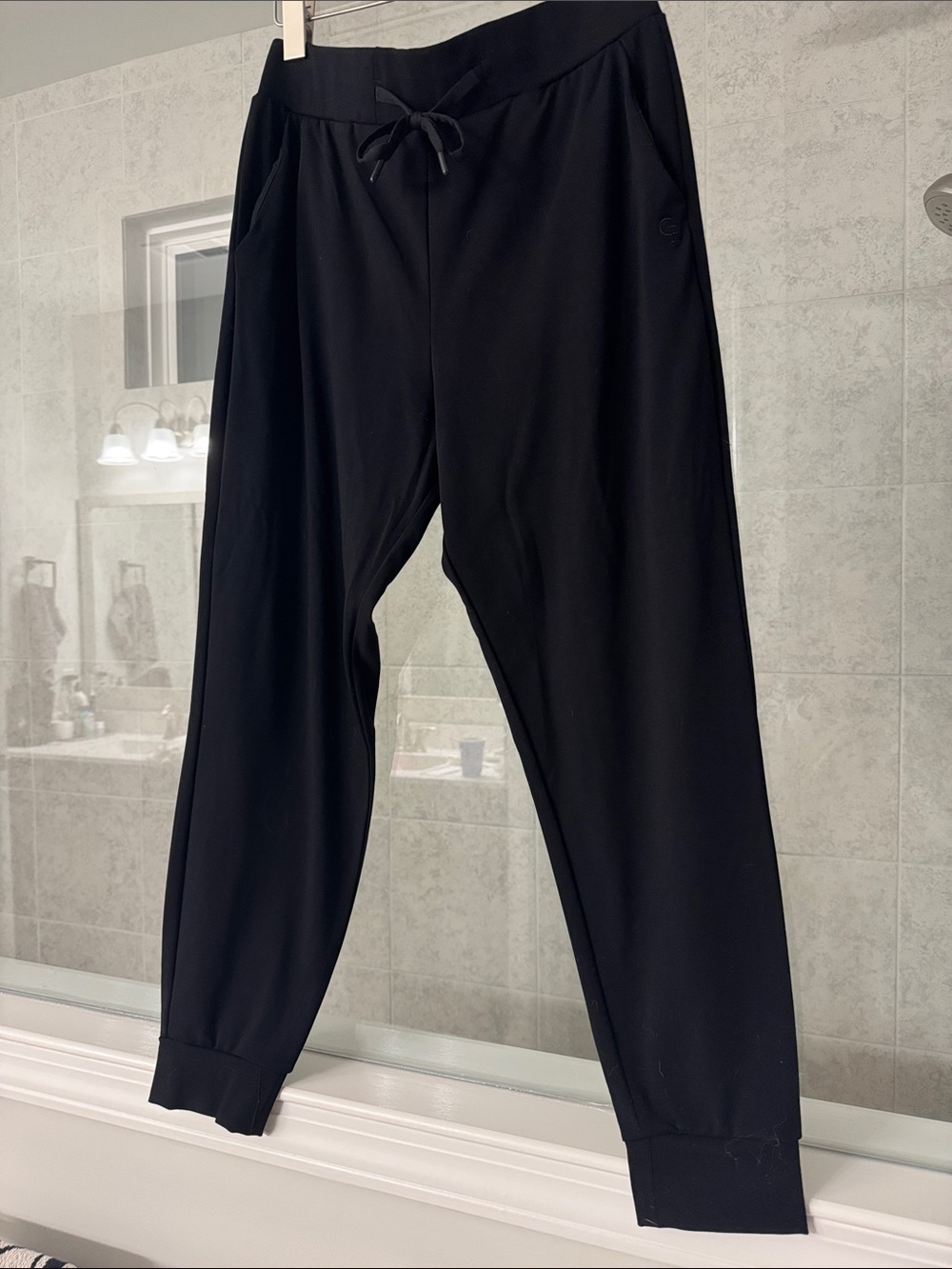 Cozy Earth Women's Black Jogger Pants with Drawcord Waist